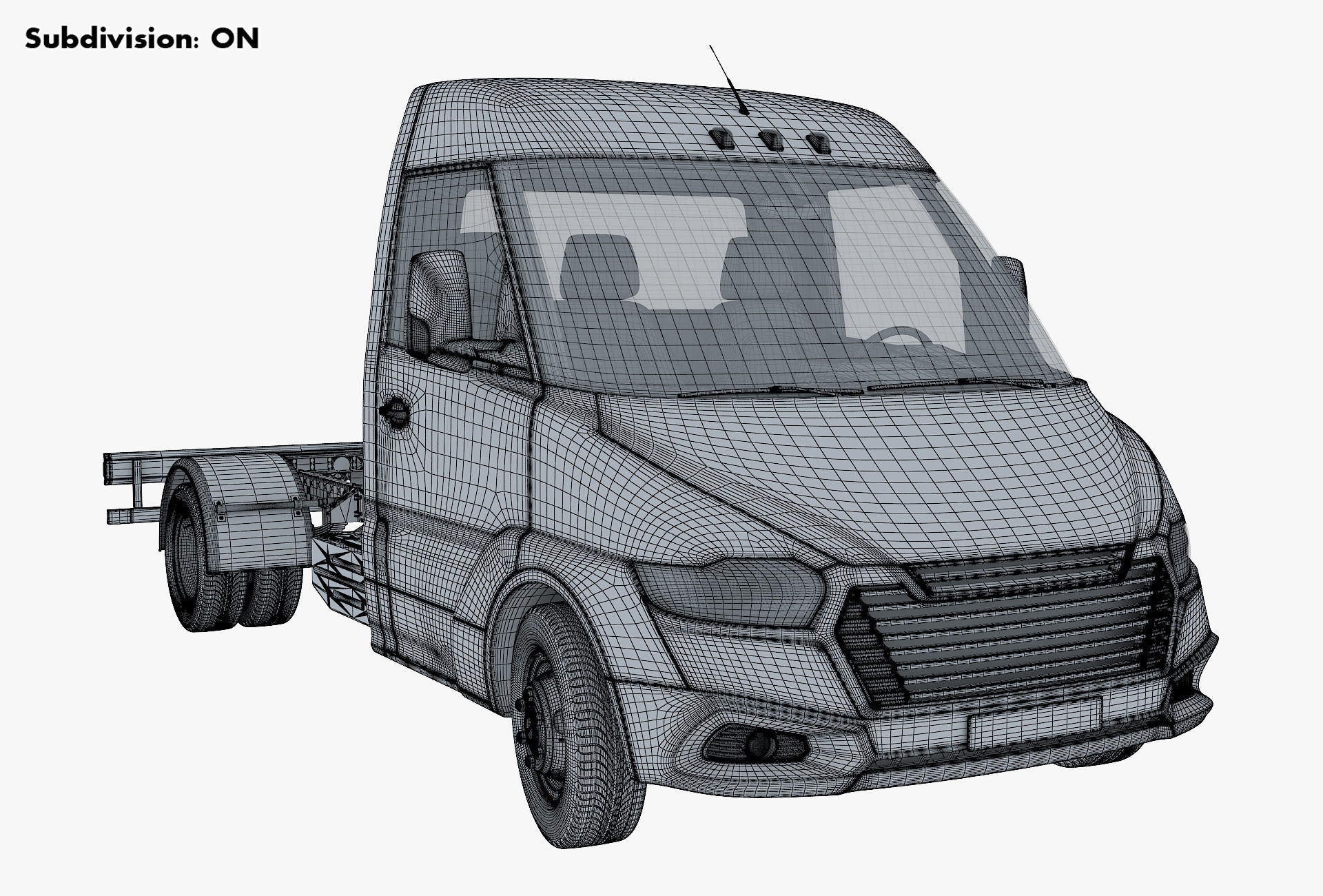 Generic Truck Chassis Frame M 2 3D model_15