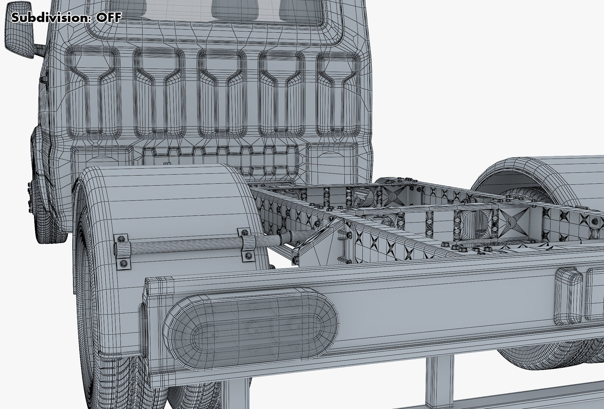 Generic Truck Chassis Frame M 2 3D model_36