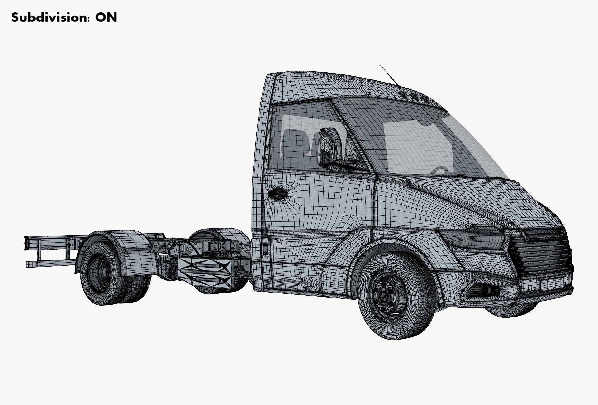 Generic Truck Chassis Frame M 2 3D model_23