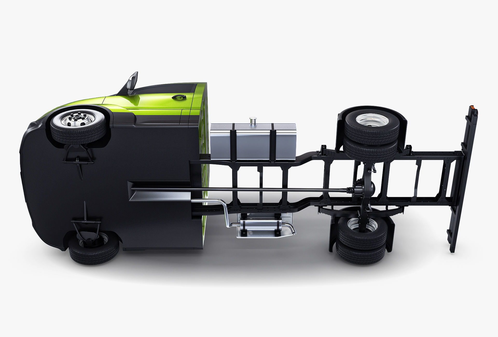 Generic Truck Chassis Frame M 2 3D model_12