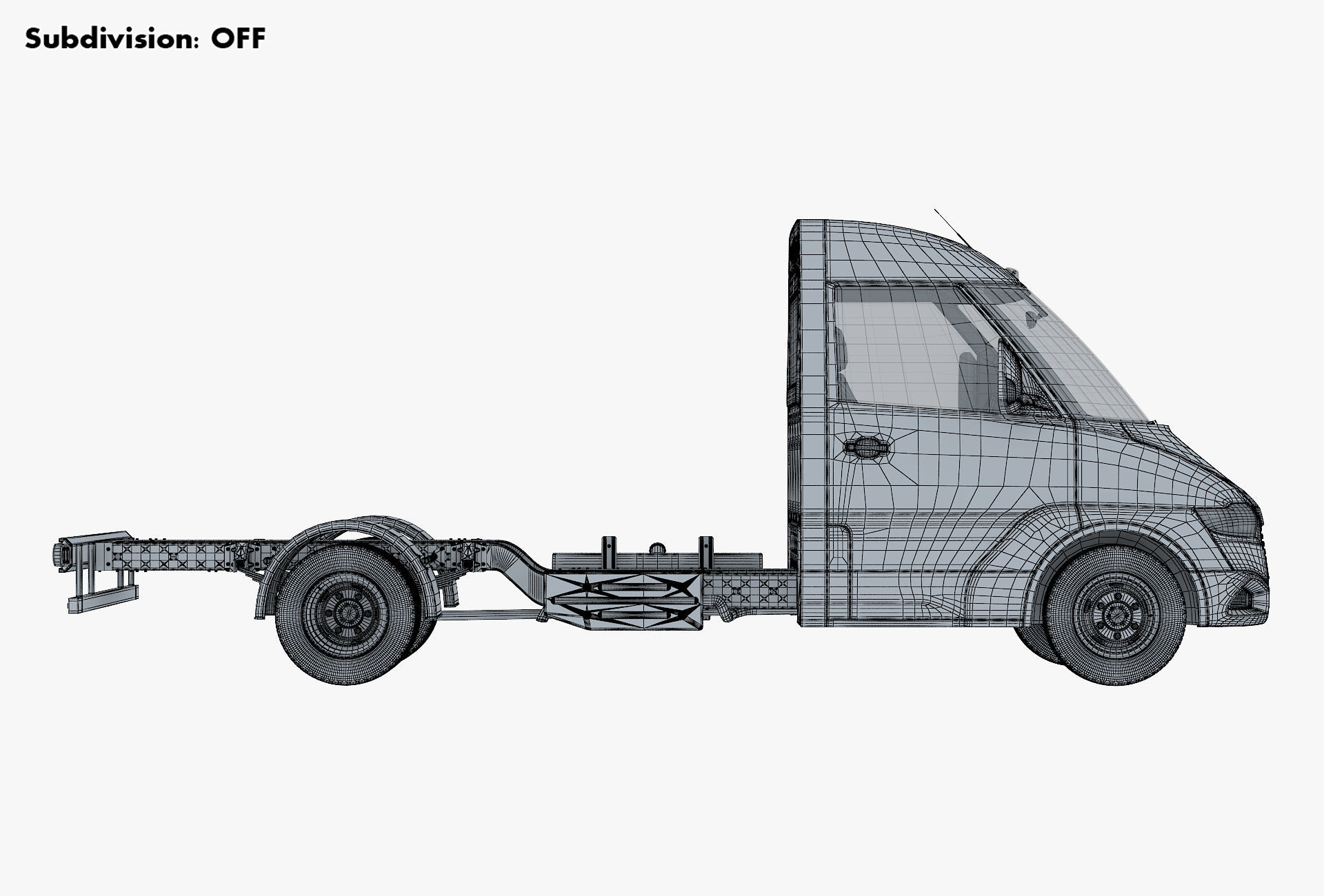Generic Truck Chassis Frame M 2 3D model_26