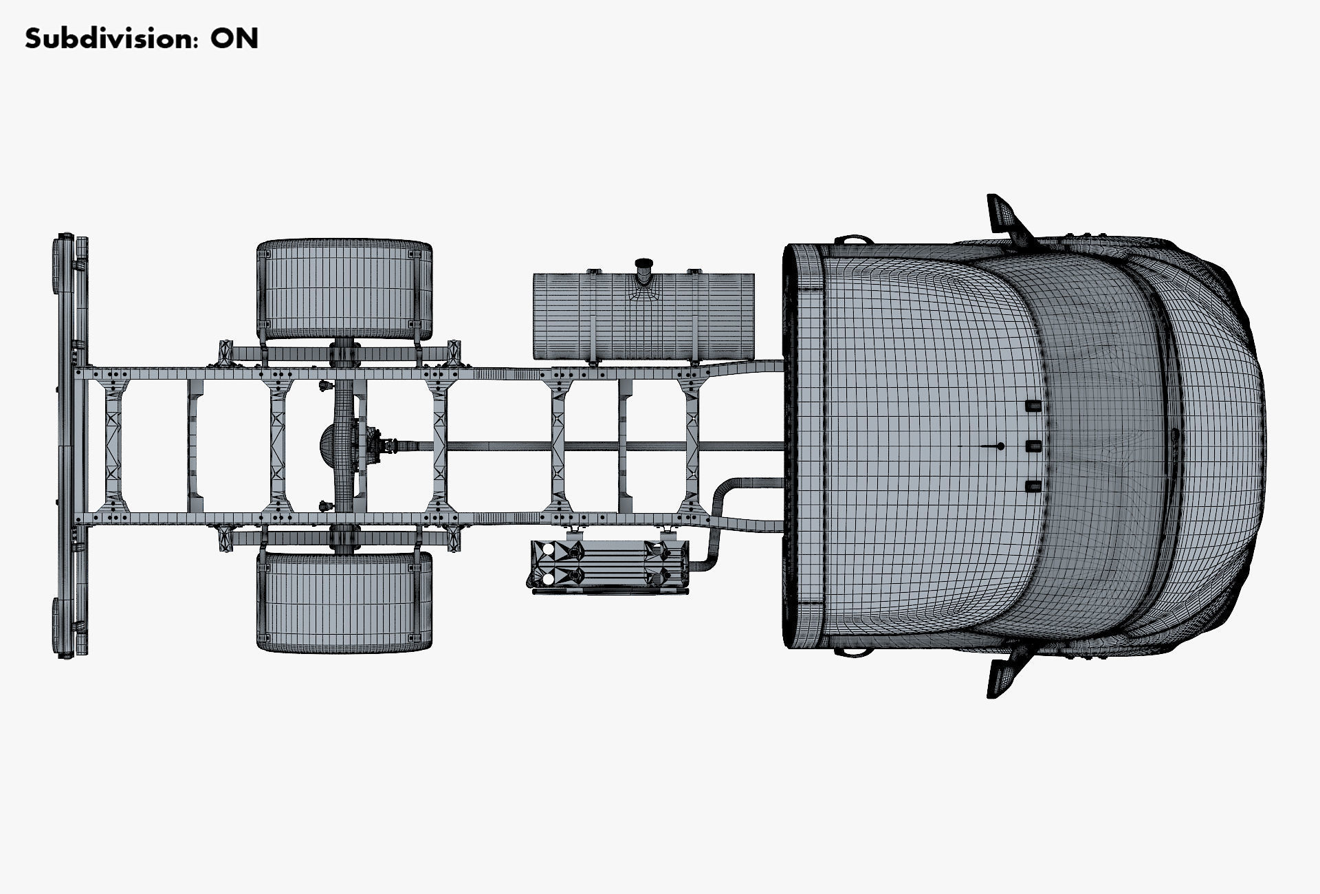 Generic Truck Chassis Frame M 2 3D model_27