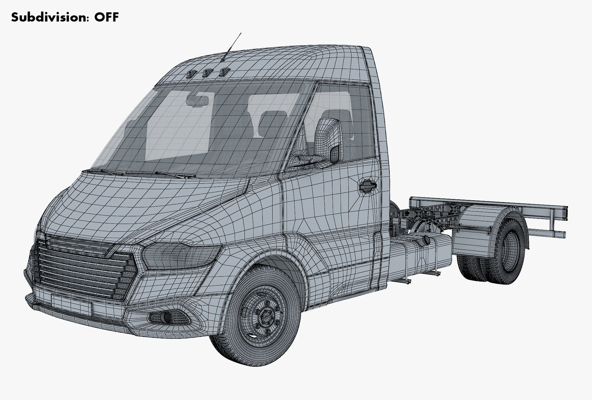 Generic Truck Chassis Frame M 2 3D model_14
