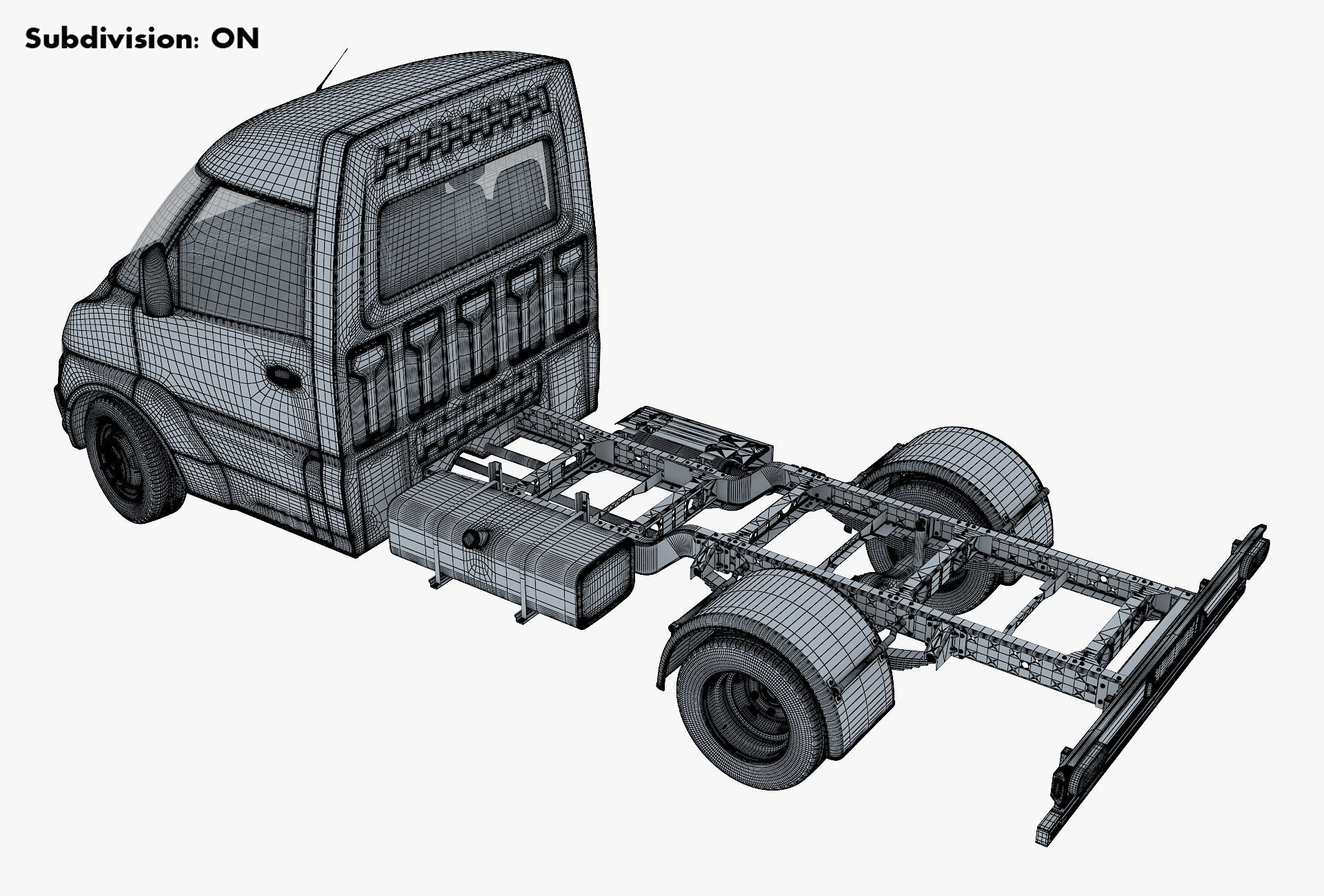 Generic Truck Chassis Frame M 2 3D model_19