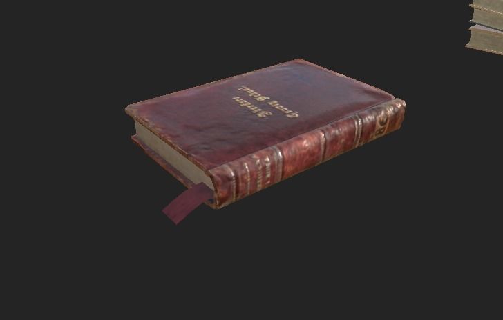 Book 4K PBR GameReady old books Low-poly 3D model_2
