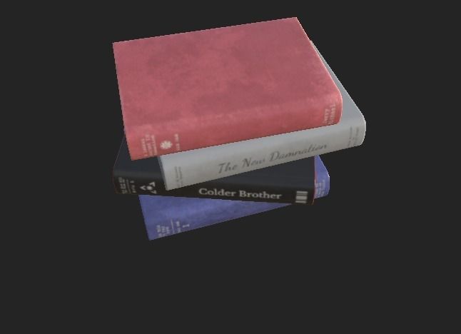 Book 4K PBR GameReady old books Low-poly 3D model_4
