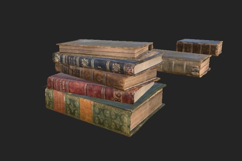 Book 4K PBR GameReady old books Low-poly 3D model_3