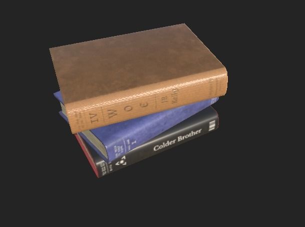 Book 4K PBR GameReady old books Low-poly 3D model_5