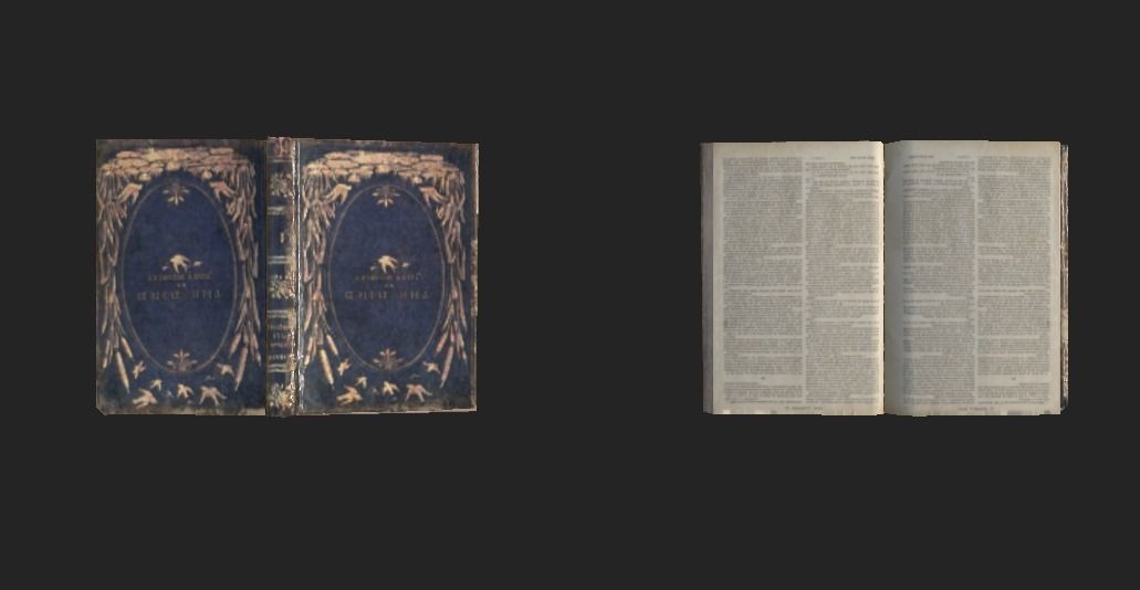 Book 4K PBR GameReady old books Low-poly 3D model_6