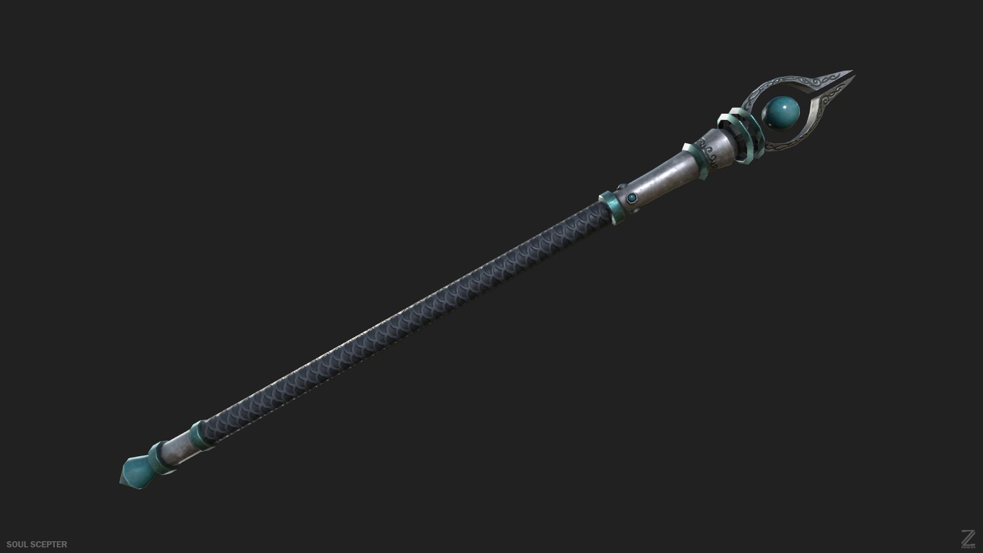Soul scepter Low-poly 3D model_6