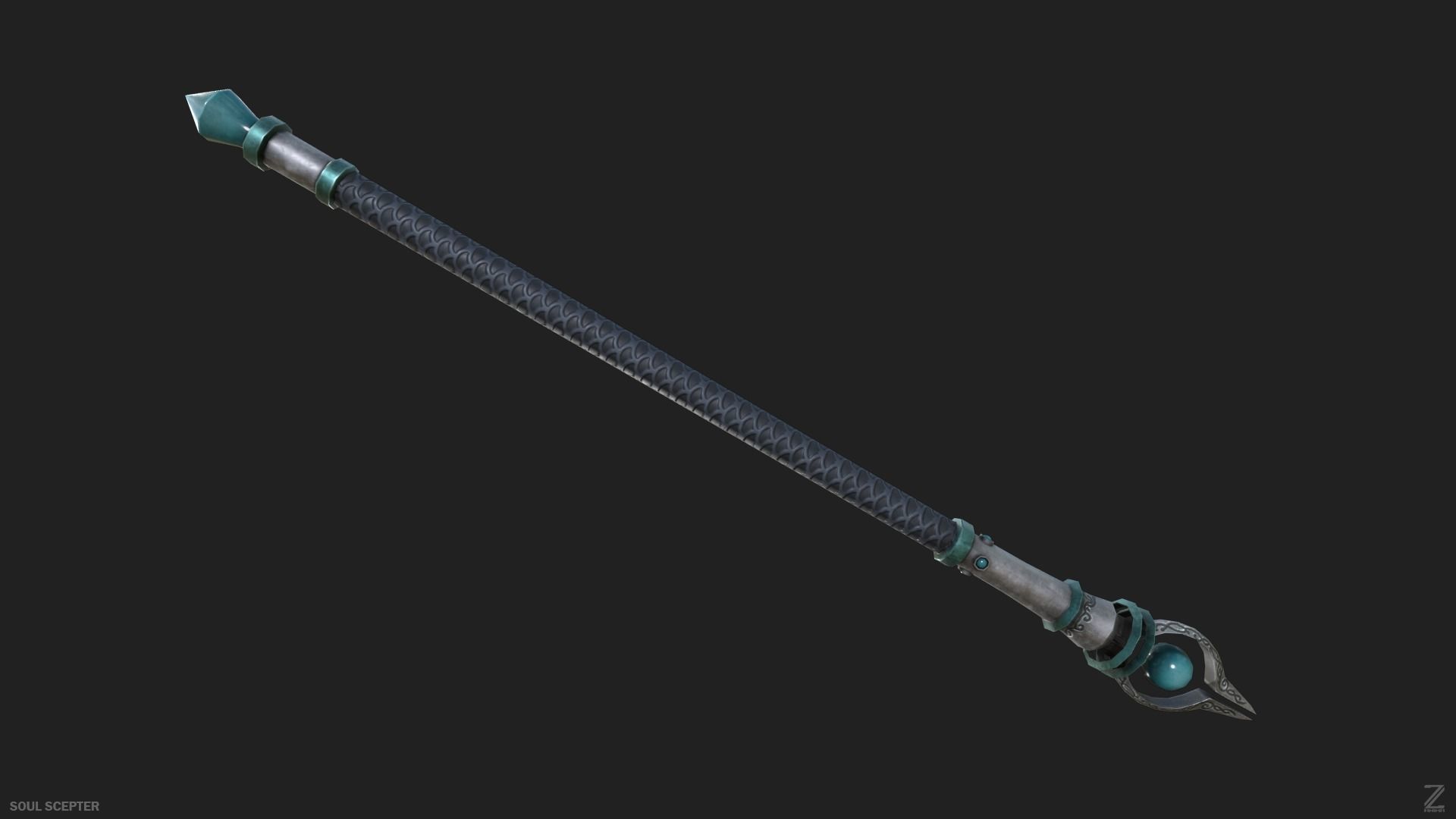 Soul scepter Low-poly 3D model_5