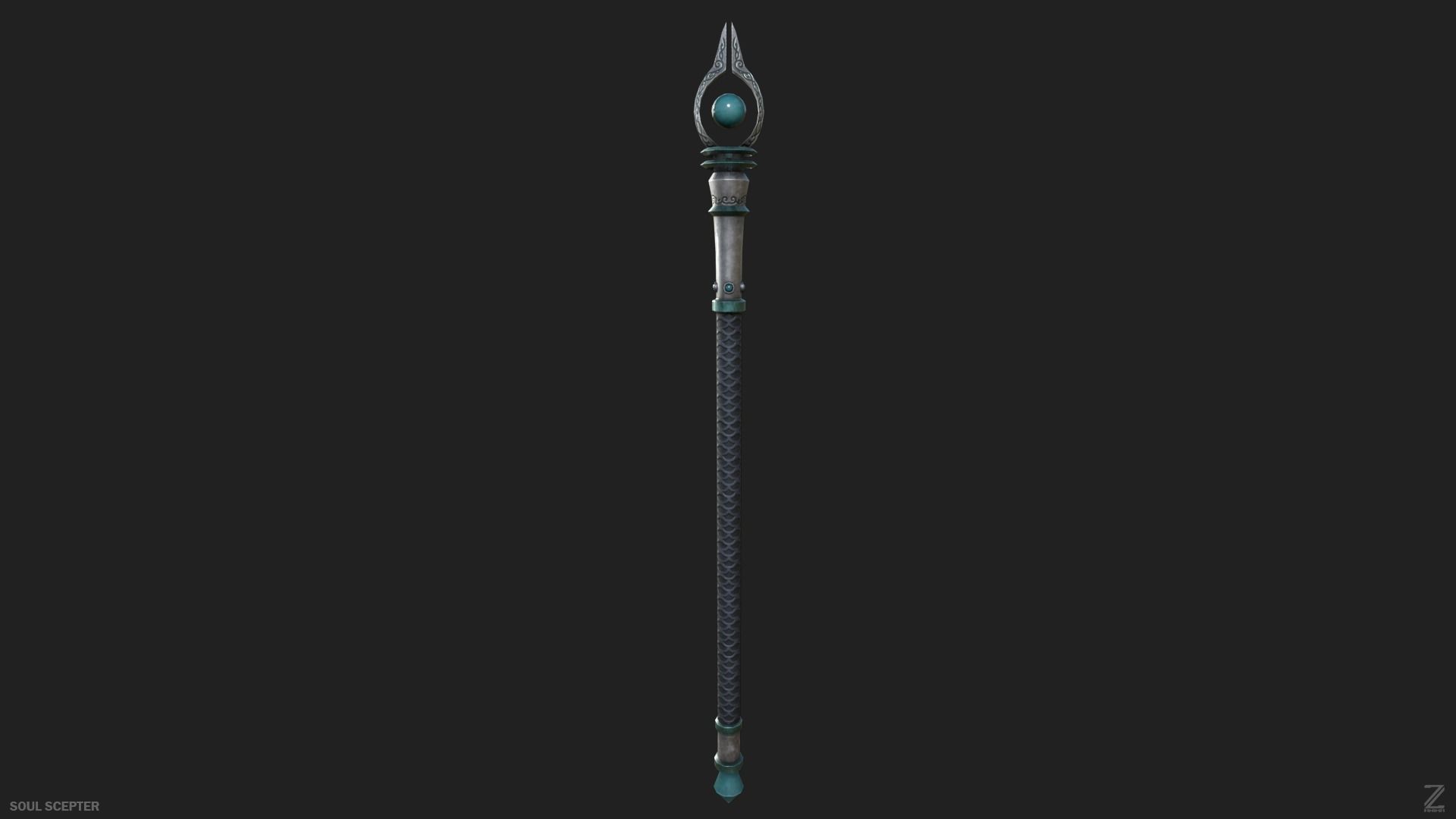 Soul scepter Low-poly 3D model_3