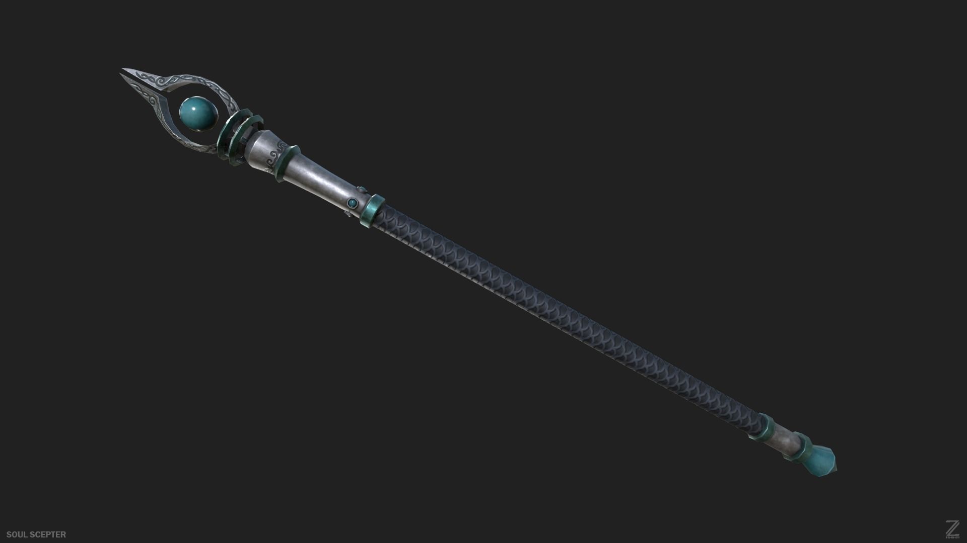 Soul scepter Low-poly 3D model_4