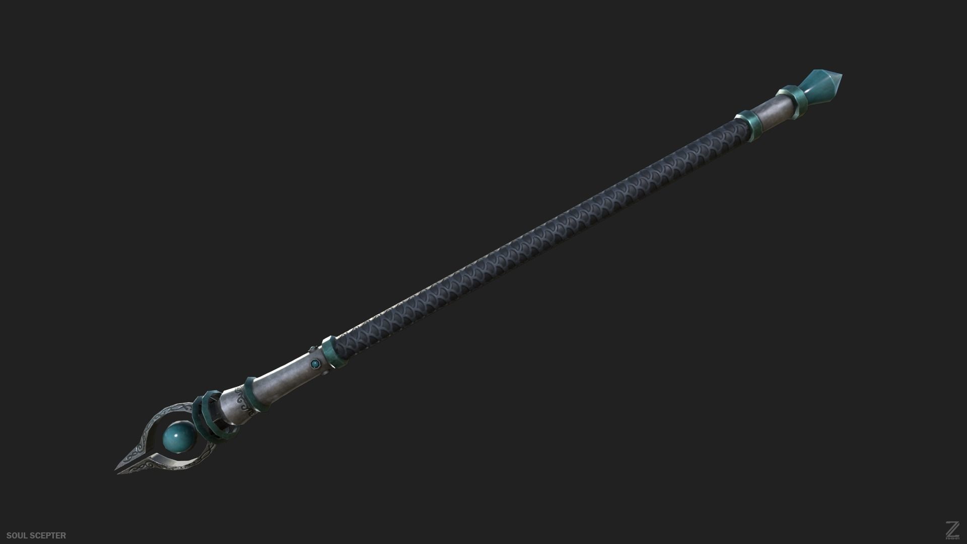 Soul scepter Low-poly 3D model_7