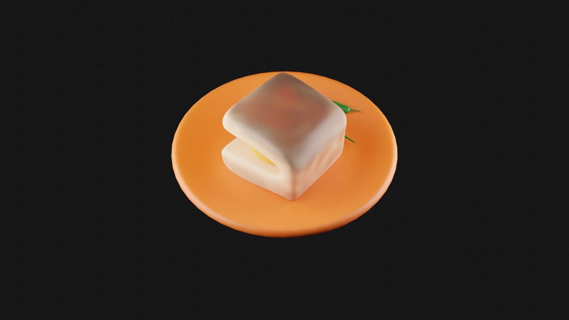 Fast Food Vada Pav Low-poly 3D model_3