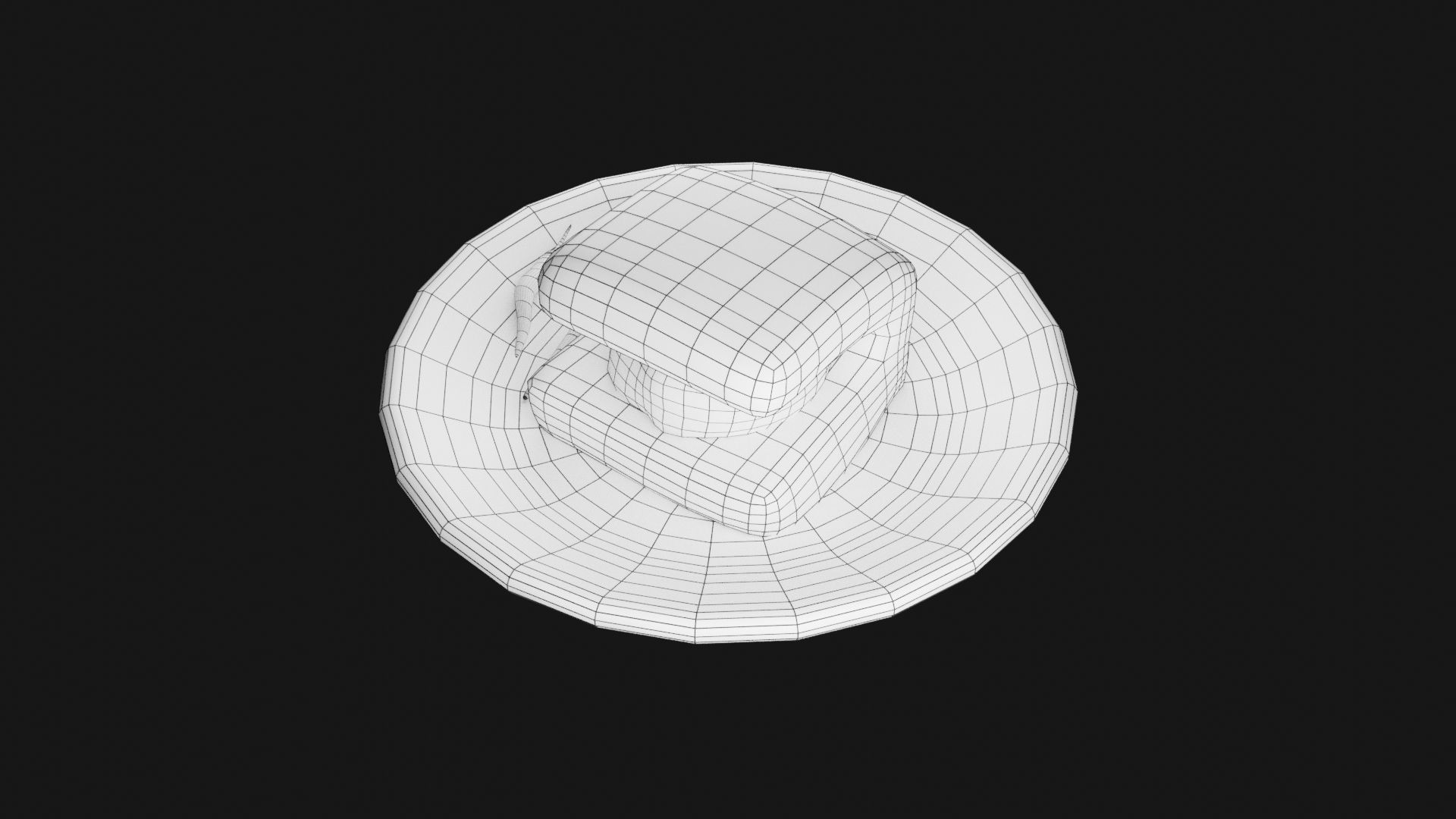 Fast Food Vada Pav Low-poly 3D model_6