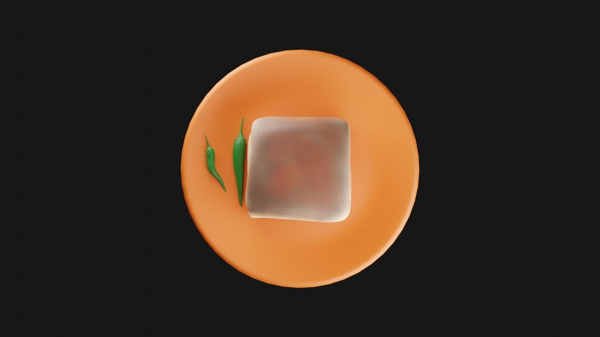 Fast Food Vada Pav Low-poly 3D model_4