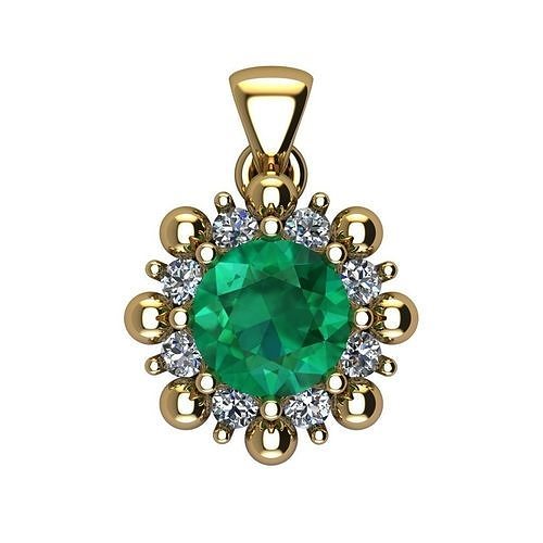 Round Diamond Pendant 3D print model