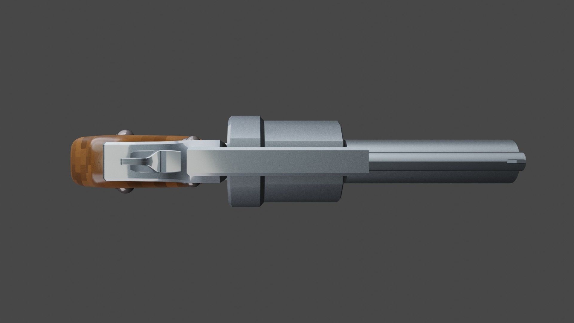 Revolwer revolver Low-poly 3D model_2