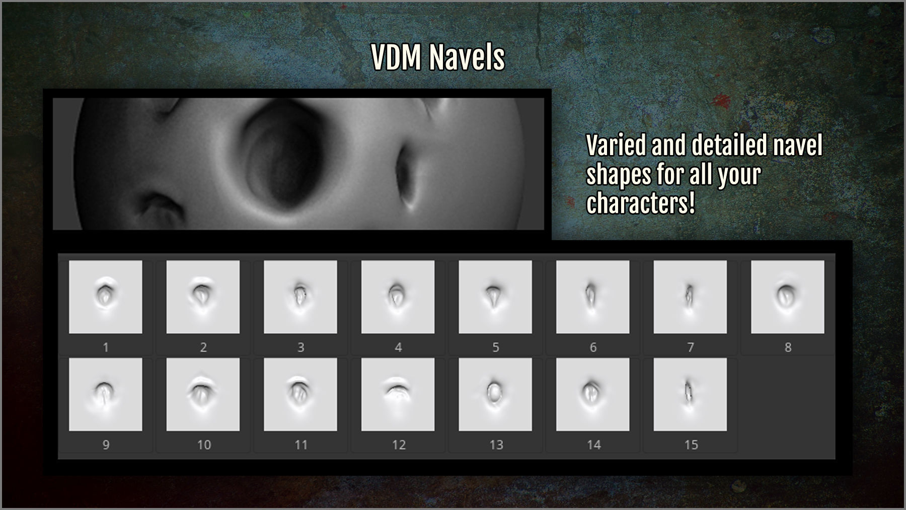 Body Details Maker 124 ZBrush Brushes 3D model_6