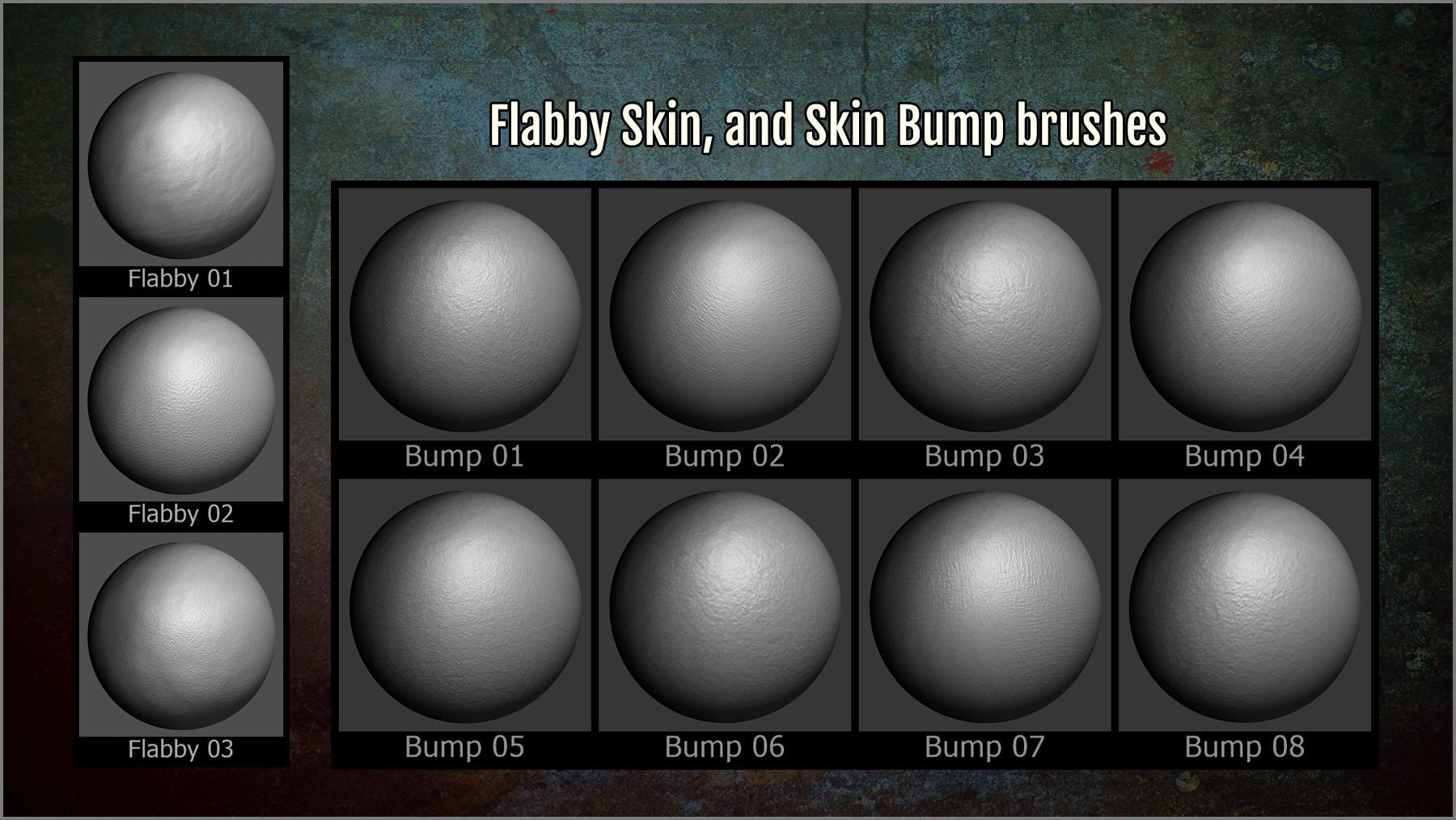 Body Details Maker 124 ZBrush Brushes 3D model_10