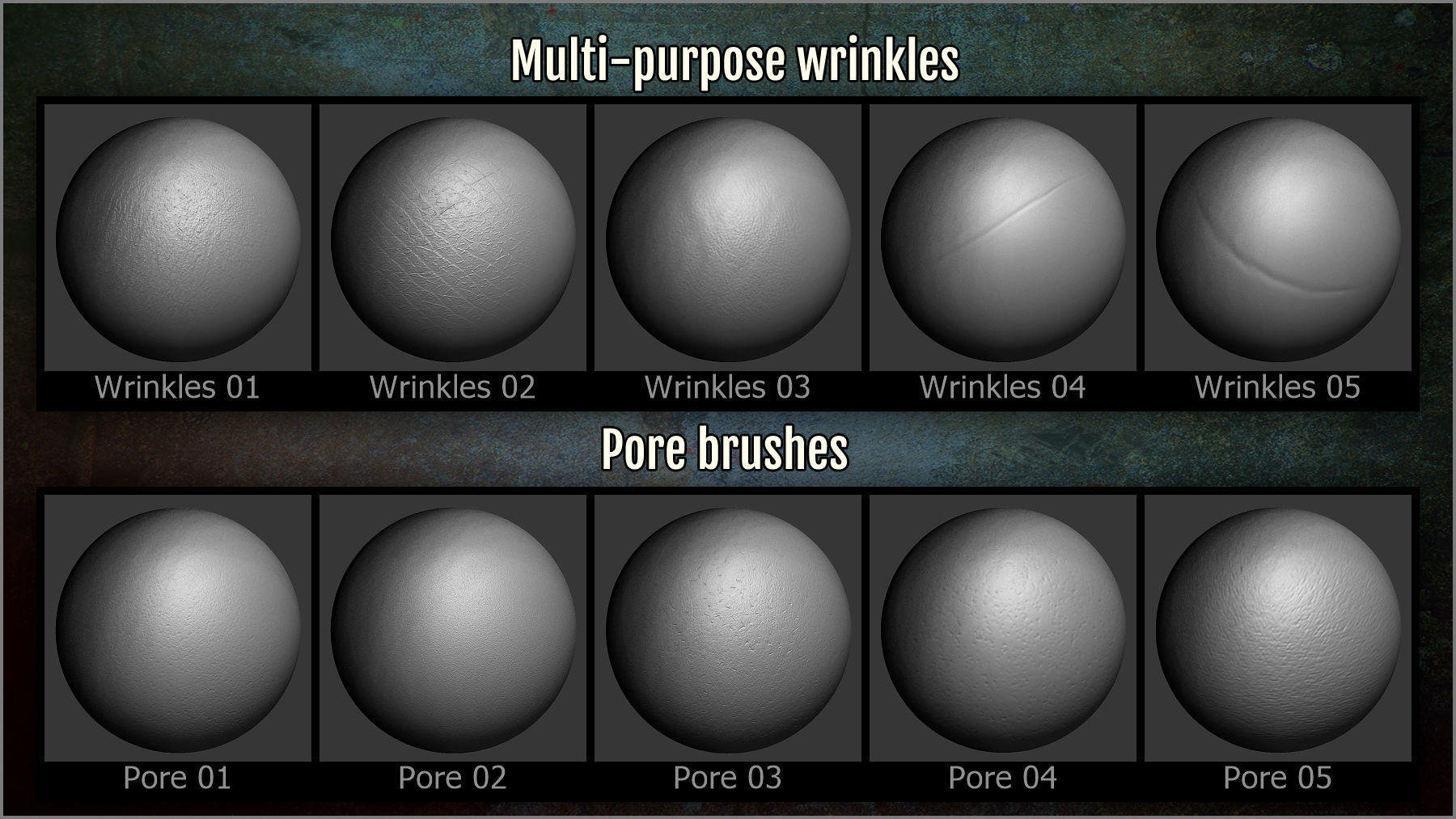 Body Details Maker 124 ZBrush Brushes 3D model_9