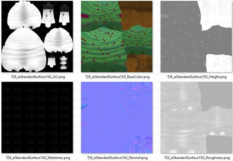 Trees Cartoon V26 Low-poly 3D model_46