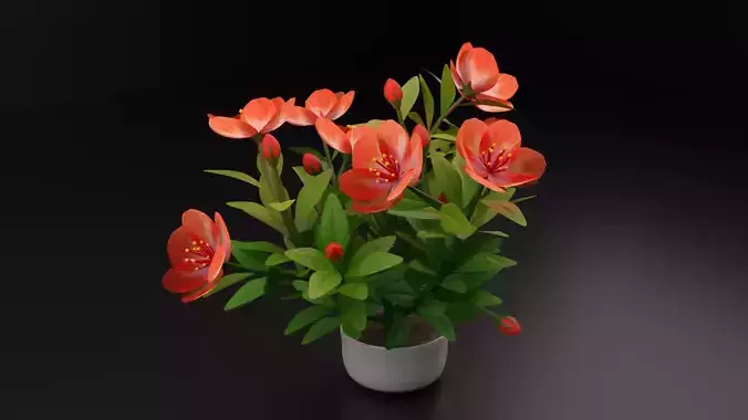 3D Flower Tree Low-poly 3D model
