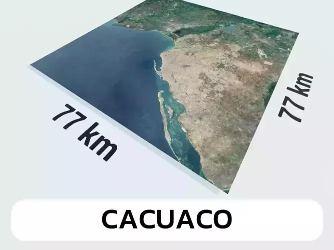 Cacuaco Angola City Landscape 3D Model