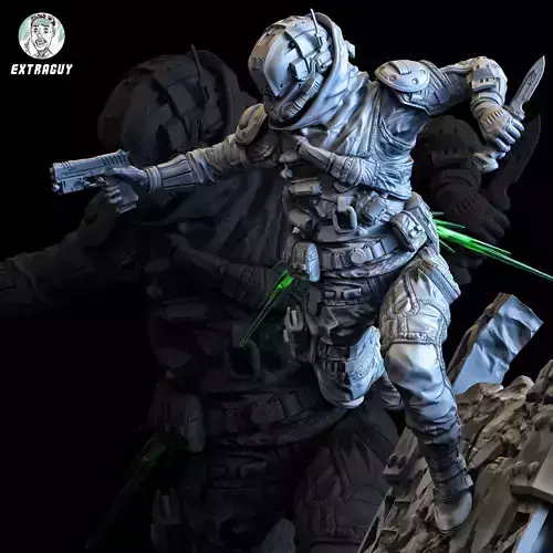Wall Running Soldier 100mm 3D print model