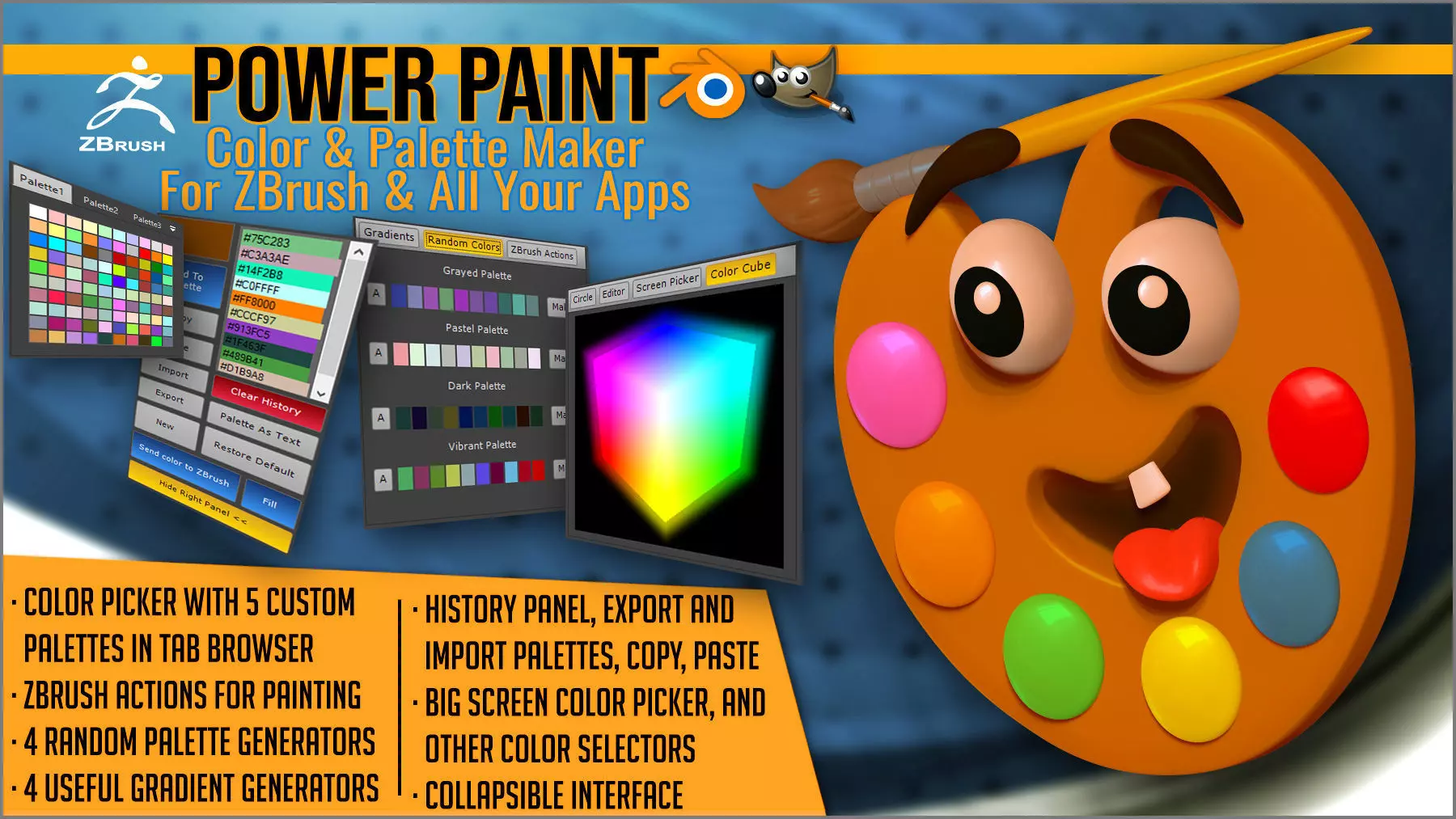 Power Paint color and palette maker 3D model