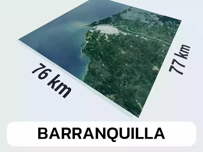 Barranquilla Colombia City Landscape 3D Model