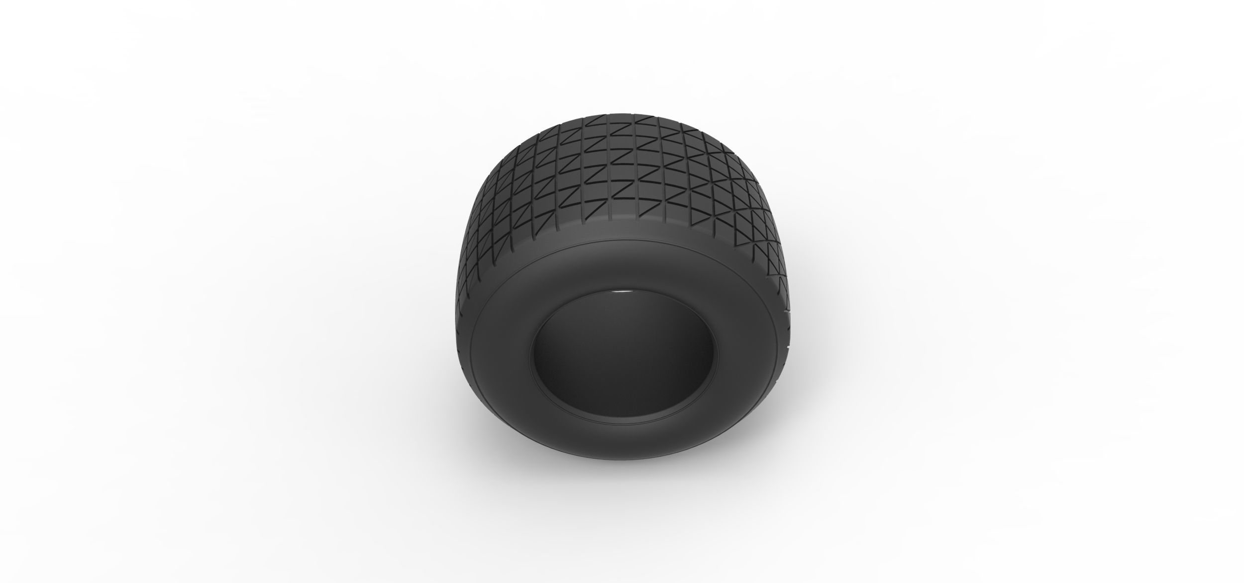 Dirt Sprint racing tire 16 Scale 1 to 25 3D print model_5