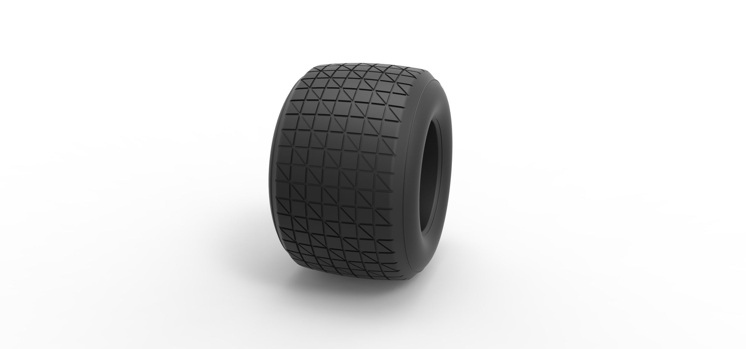 Dirt Sprint racing tire 16 Scale 1 to 25 3D print model_2