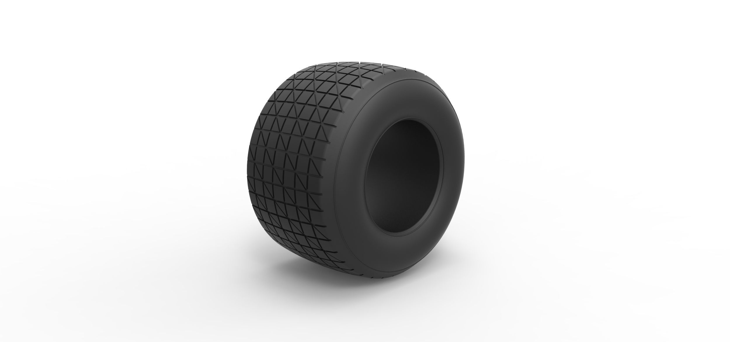 Dirt Sprint racing tire 16 Scale 1 to 25 3D print model_1