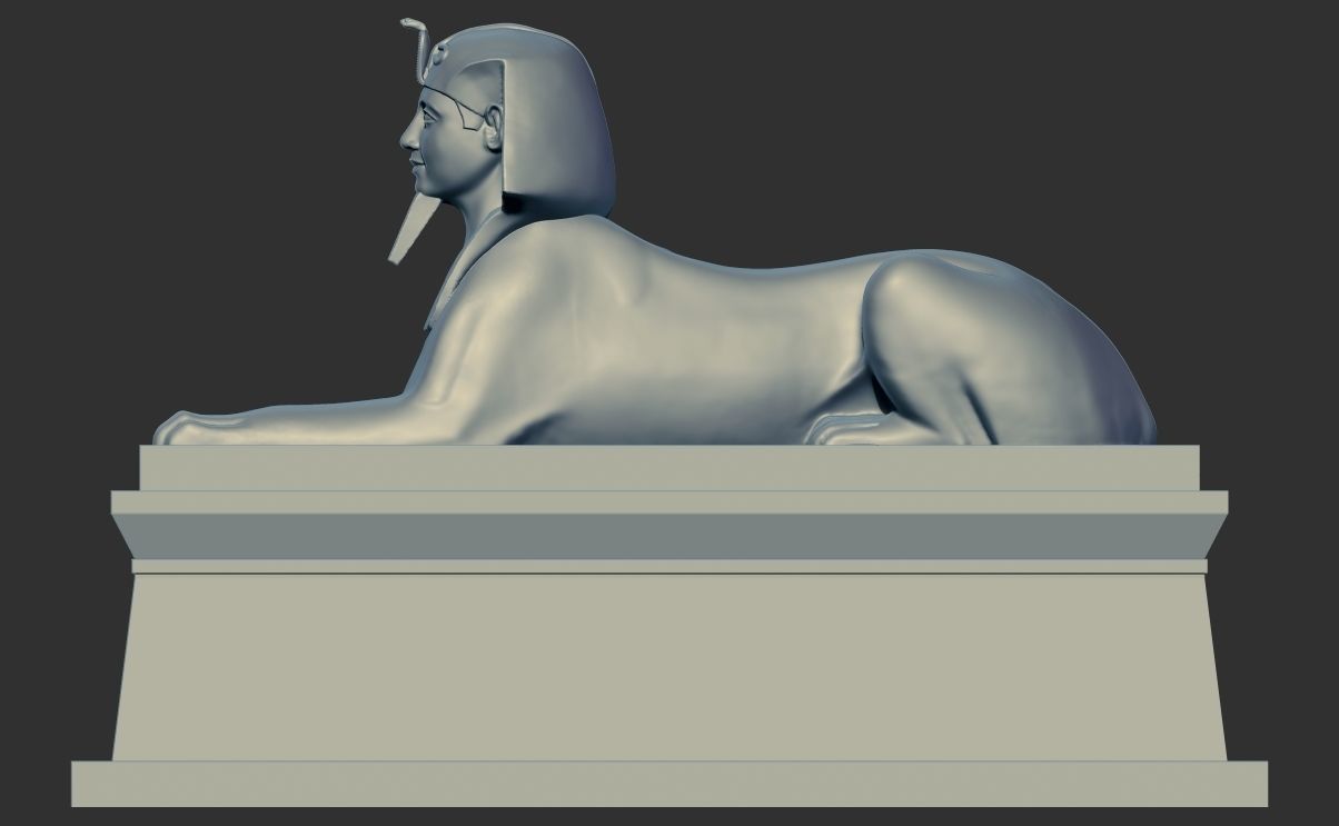 Egyptian alexandria Sphinx 3D model for 3d printing 3D print model_1