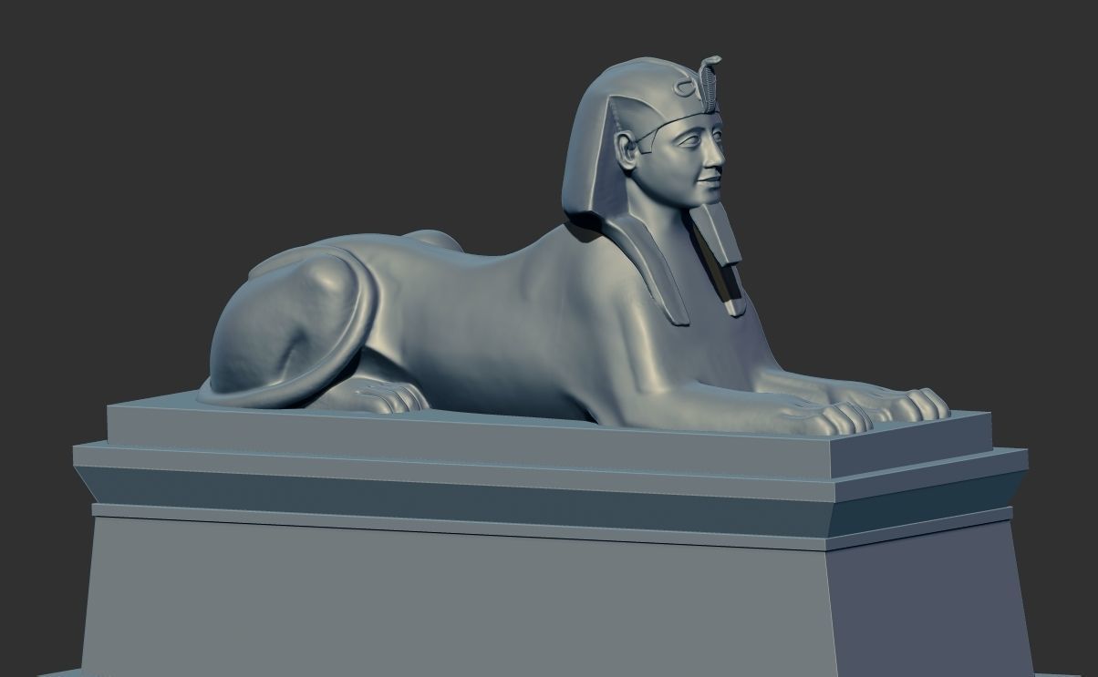 Egyptian alexandria Sphinx 3D model for 3d printing 3D print model_6