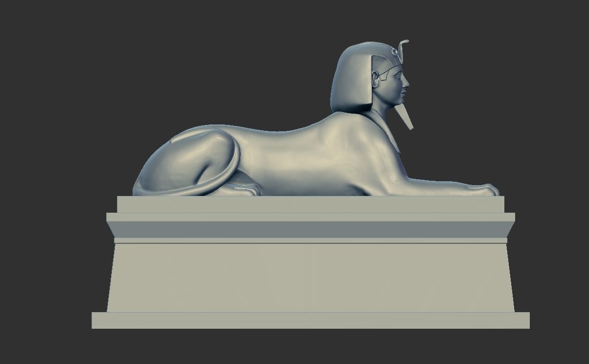Egyptian alexandria Sphinx 3D model for 3d printing 3D print model_4