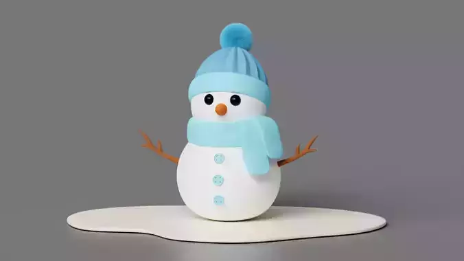 Snow man 3d model