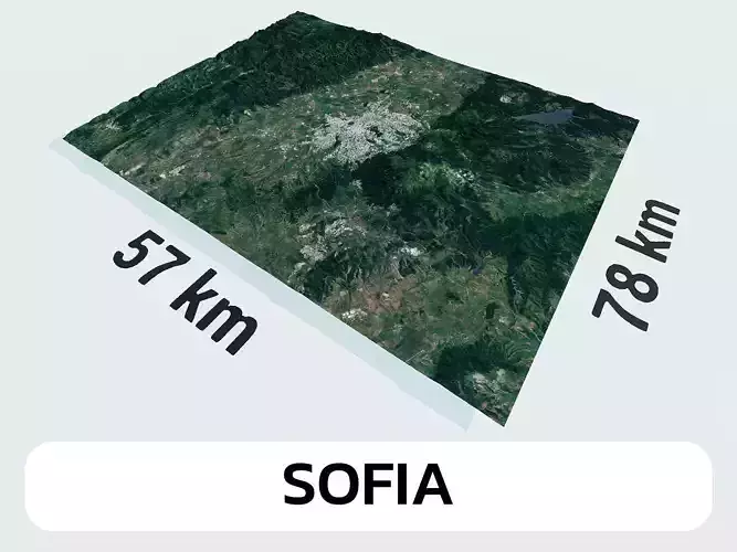 Sofia Bulgaria City Landscape 3D Model