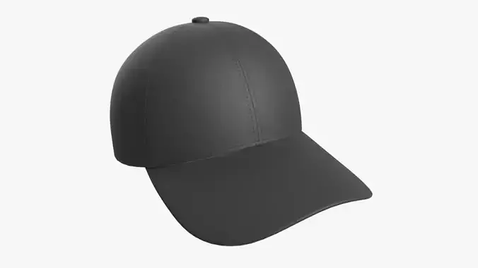 Baseball Cap Fabric Mockup Black