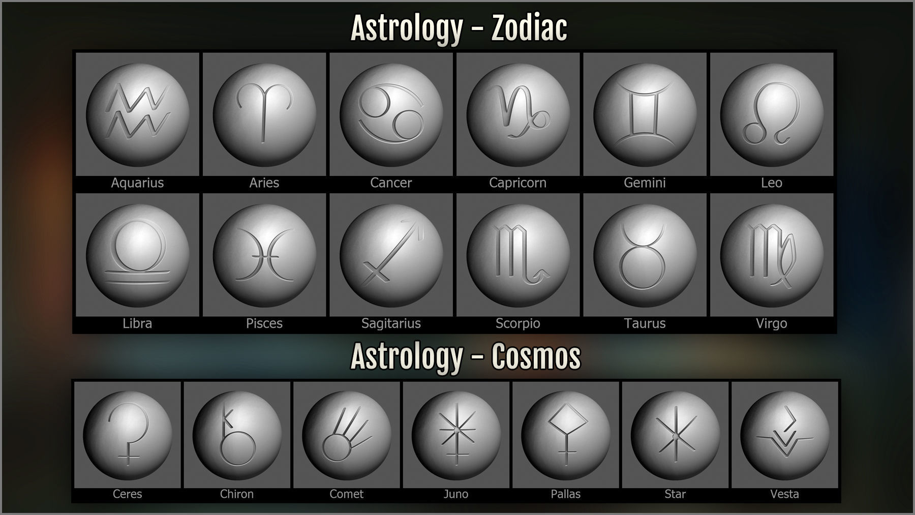 Arcane Symbols Maker 520 ZBrush Brushes Texture_13