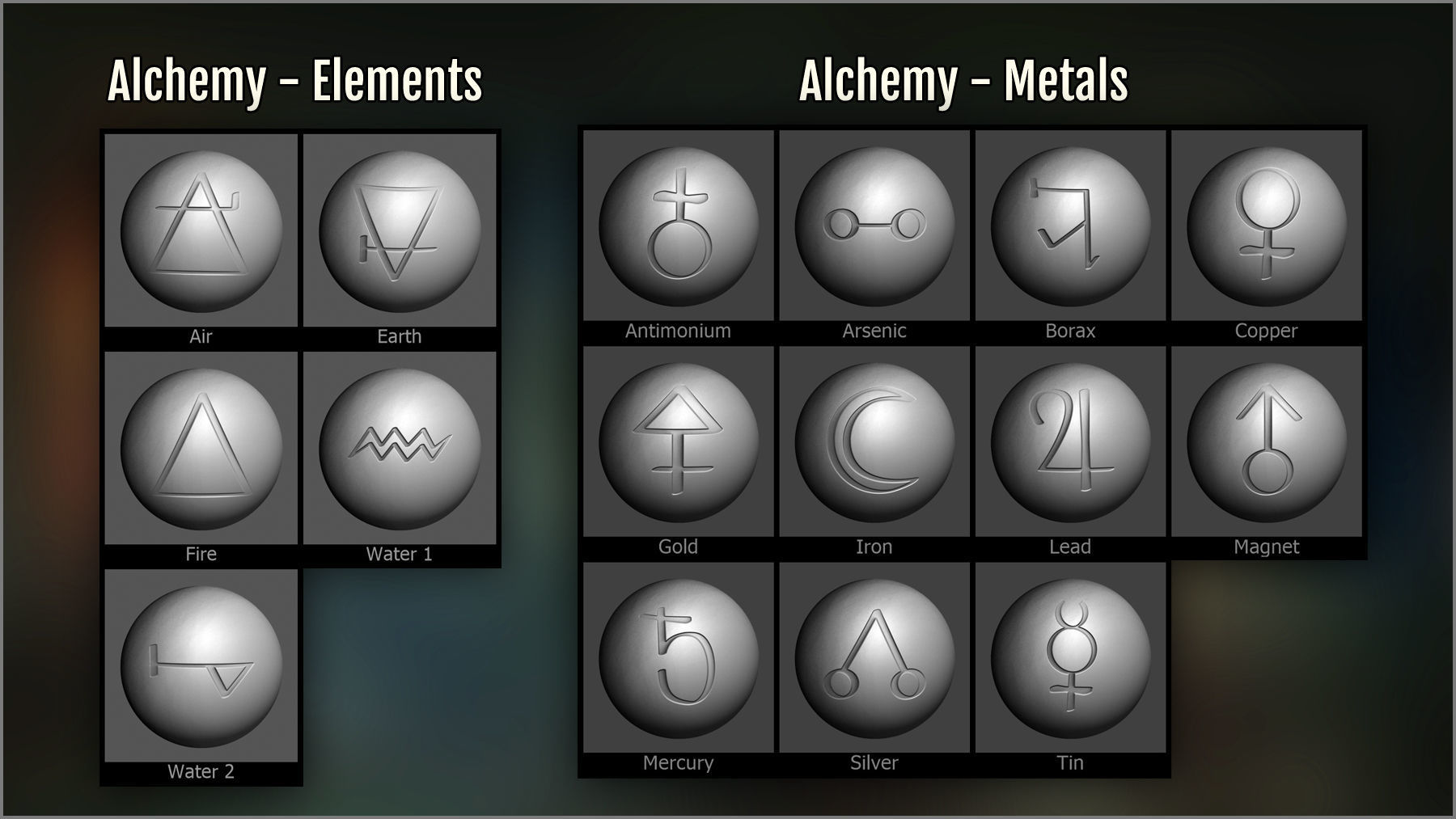 Arcane Symbols Maker 520 ZBrush Brushes Texture_6