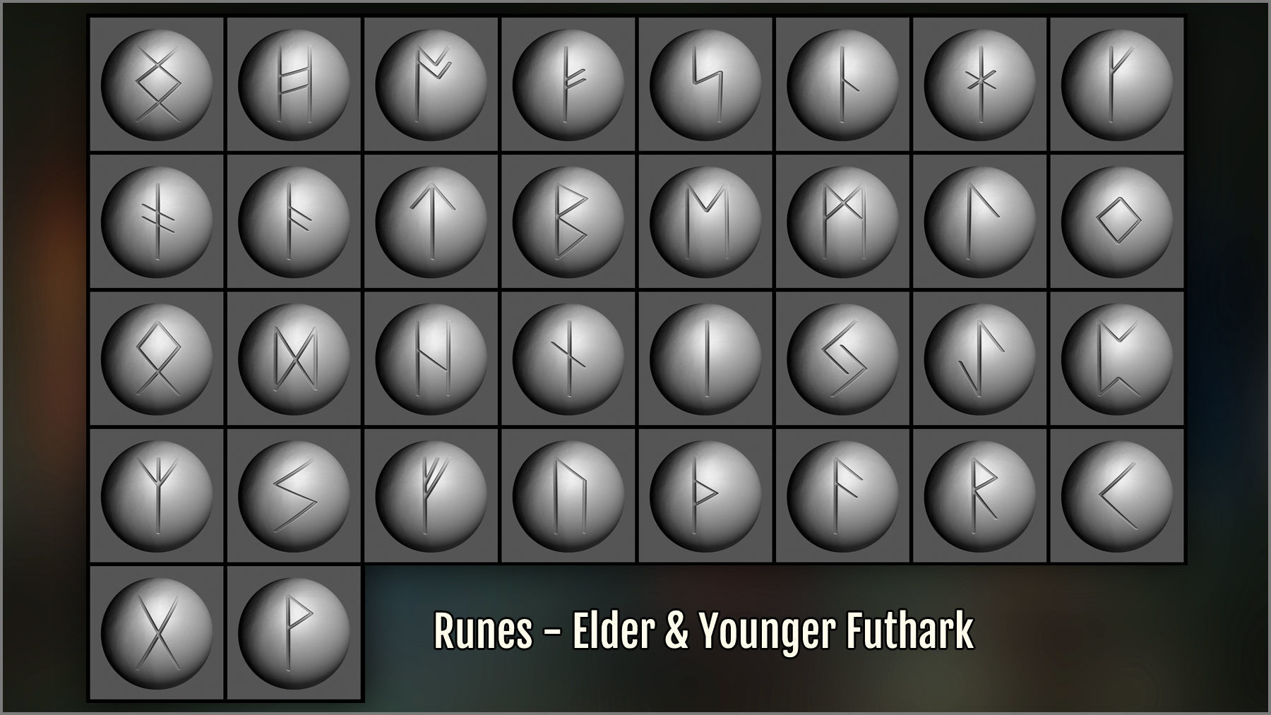 Arcane Symbols Maker 520 ZBrush Brushes Texture_8