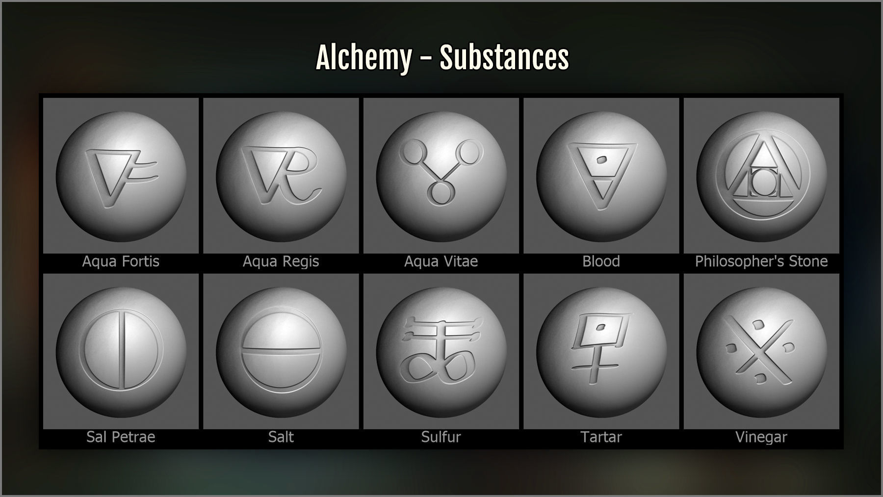Arcane Symbols Maker 520 ZBrush Brushes Texture_5