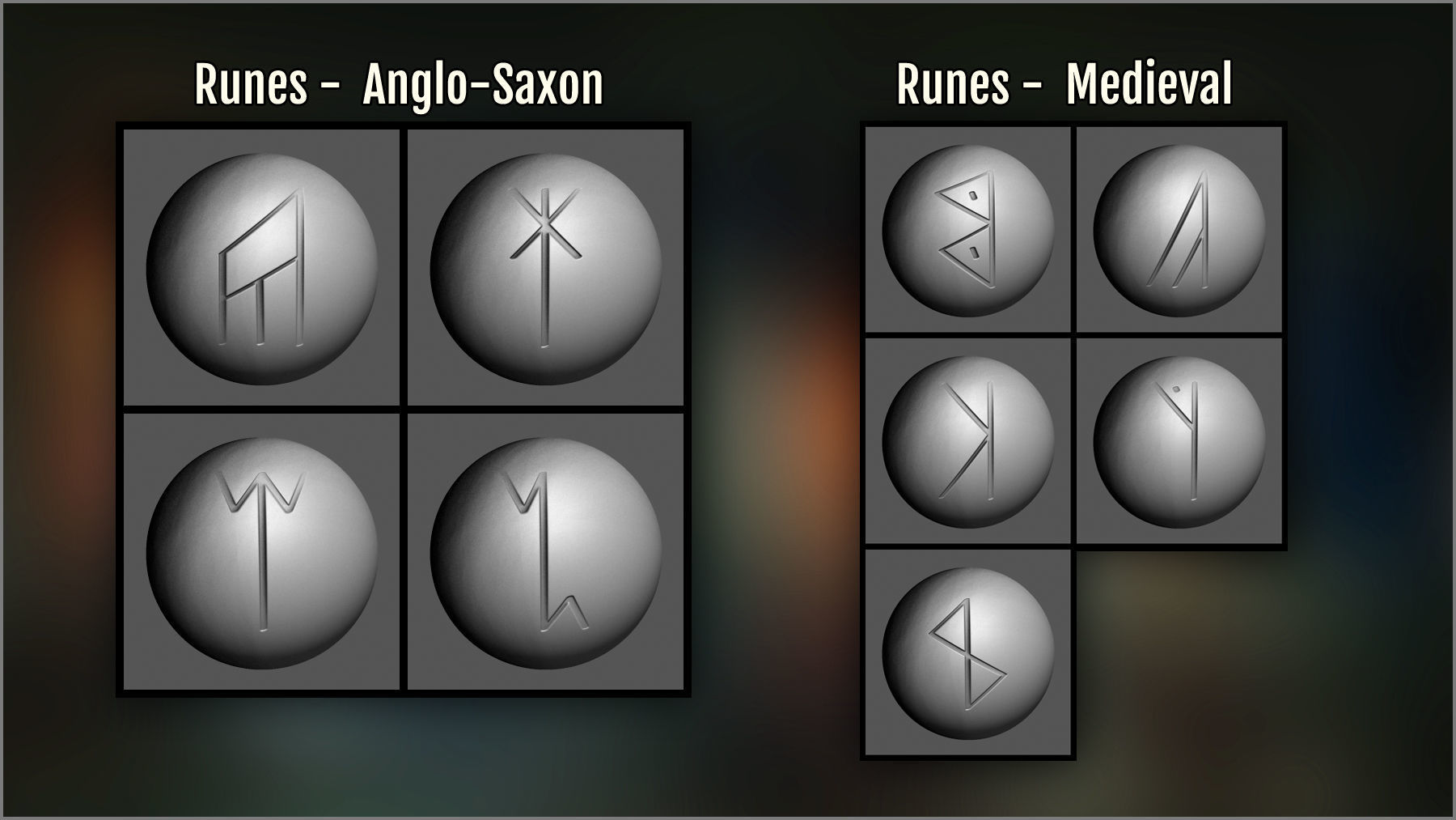 Arcane Symbols Maker 520 ZBrush Brushes Texture_11