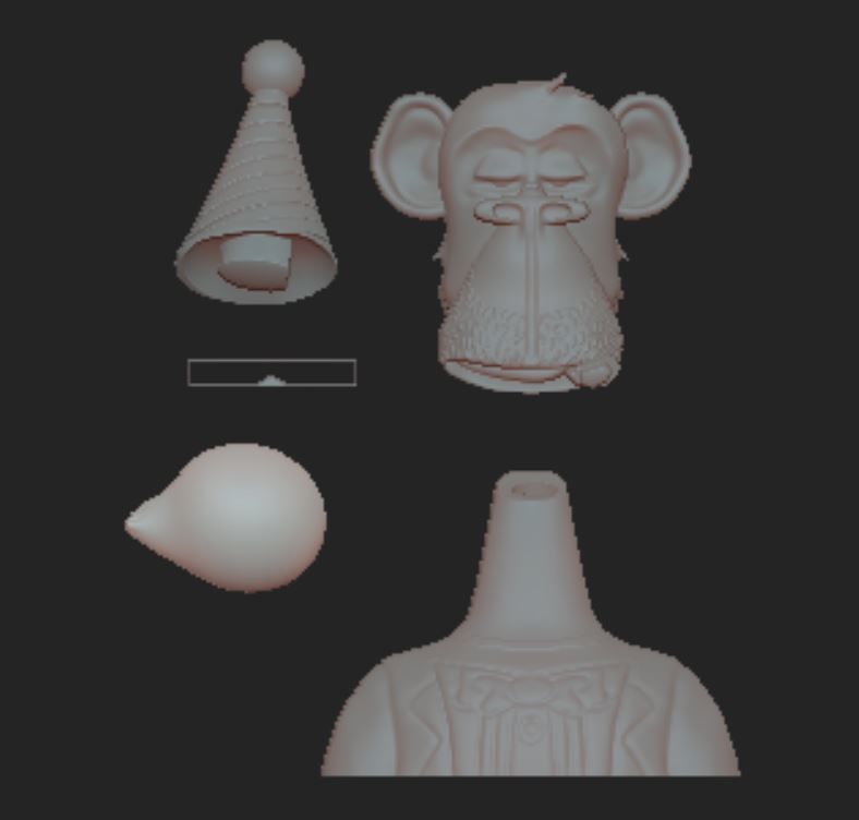 Neymar s NFT monkey 3D print model_3