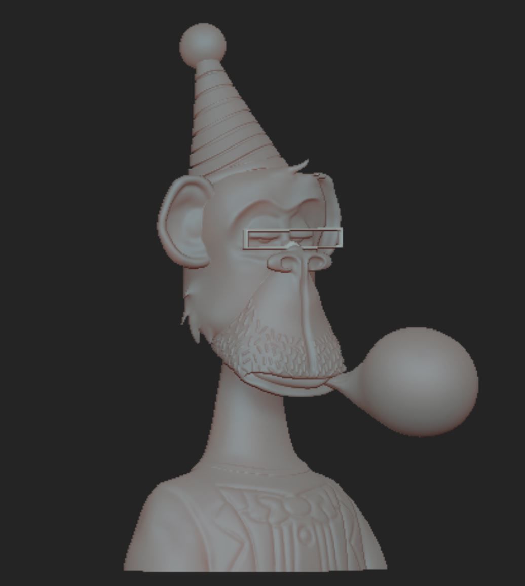 Neymar s NFT monkey 3D print model_1