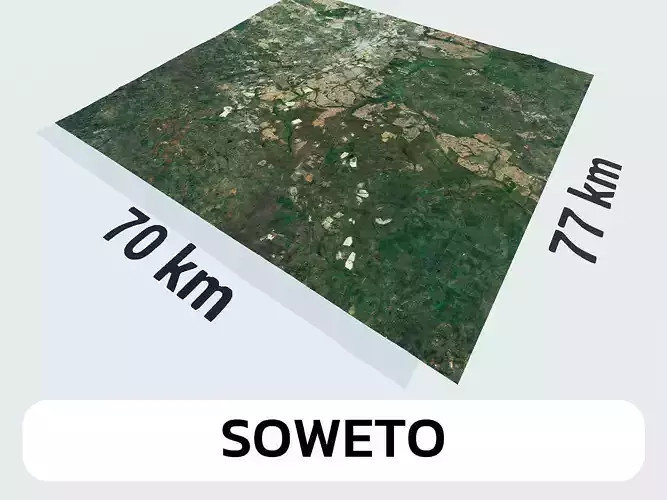 Soweto South Africa City Landscape 3D Model