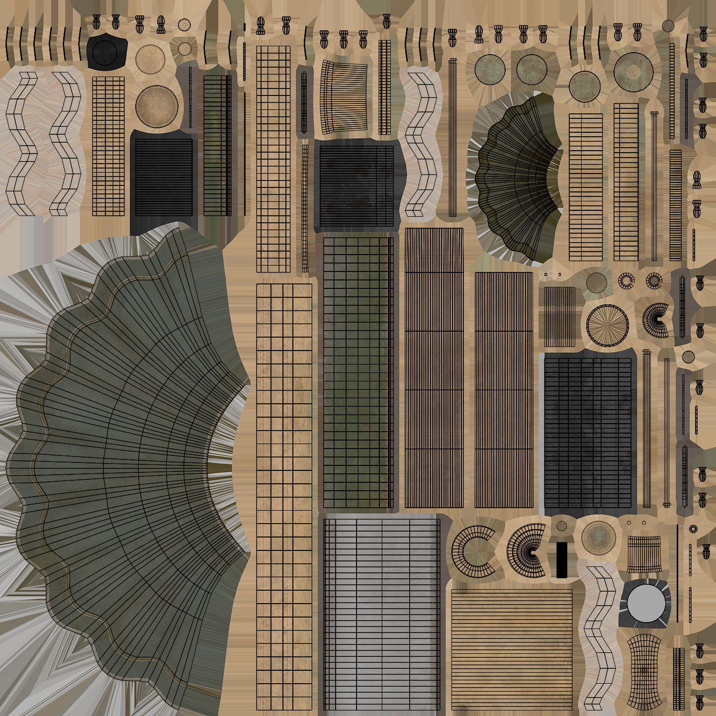 Victorian Floor Lamps - PBR Game Ready Low-poly 3D model_14